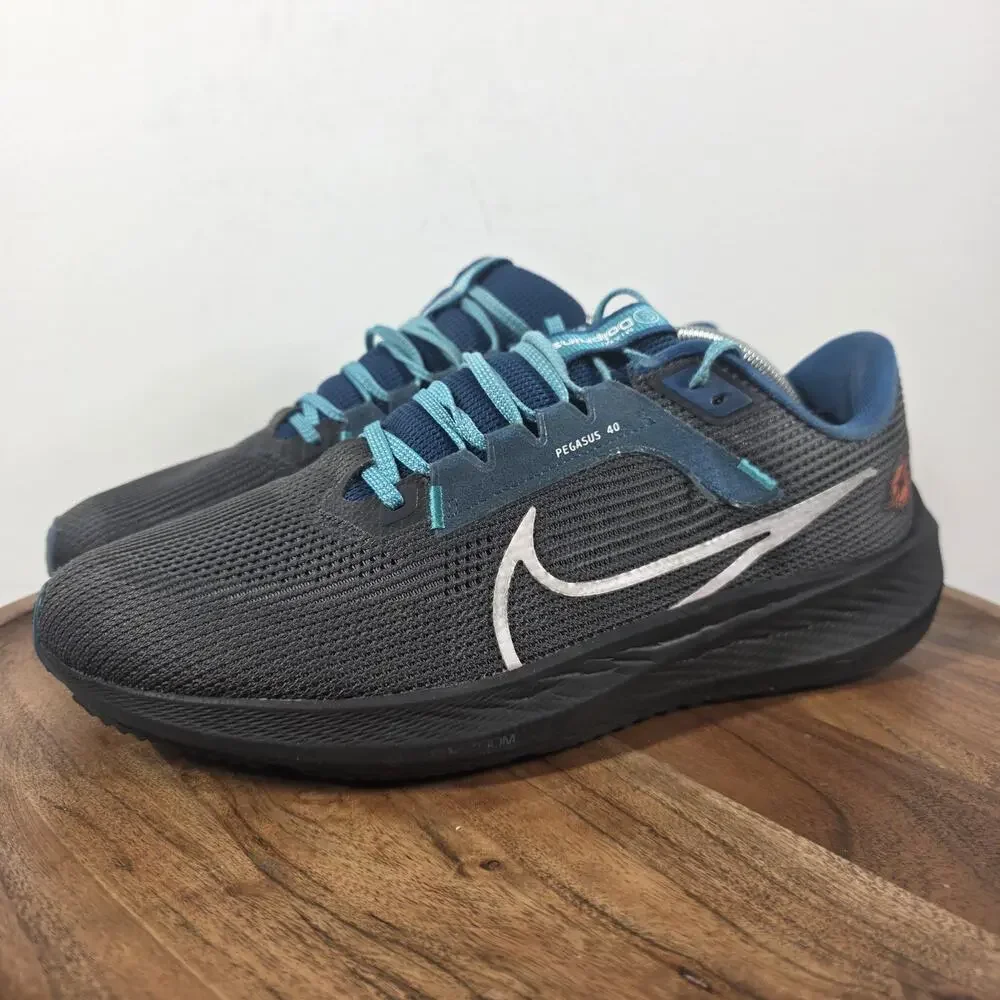 NFL X NIKE Air Zoom Pegasus 40 Miami Dolphins Mens Gray Size 11 Shoes DZ5997-001